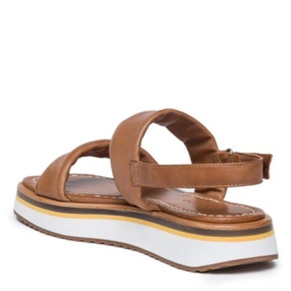 NWOB Bernardo Amber Platform Sandals in Luggage - Picture 5 of 6